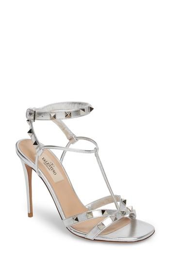 Women's Valentino Garavani Free Rockstud Sandal Us / 36eu - Metallic