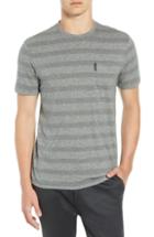 Men's Ben Sherman Heathered Stripe Cotton Pocket T-shirt, Size - Grey