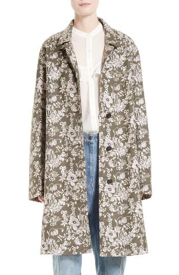 Women's Robert Rodriguez Floral Embroidered Coat
