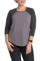 Women's Bun Maternity Relax Raglan Sleeve Maternity/nursing Top - Grey