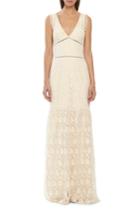 Women's Ml Monique Lhuillier Lace Trumpet Gown - Ivory