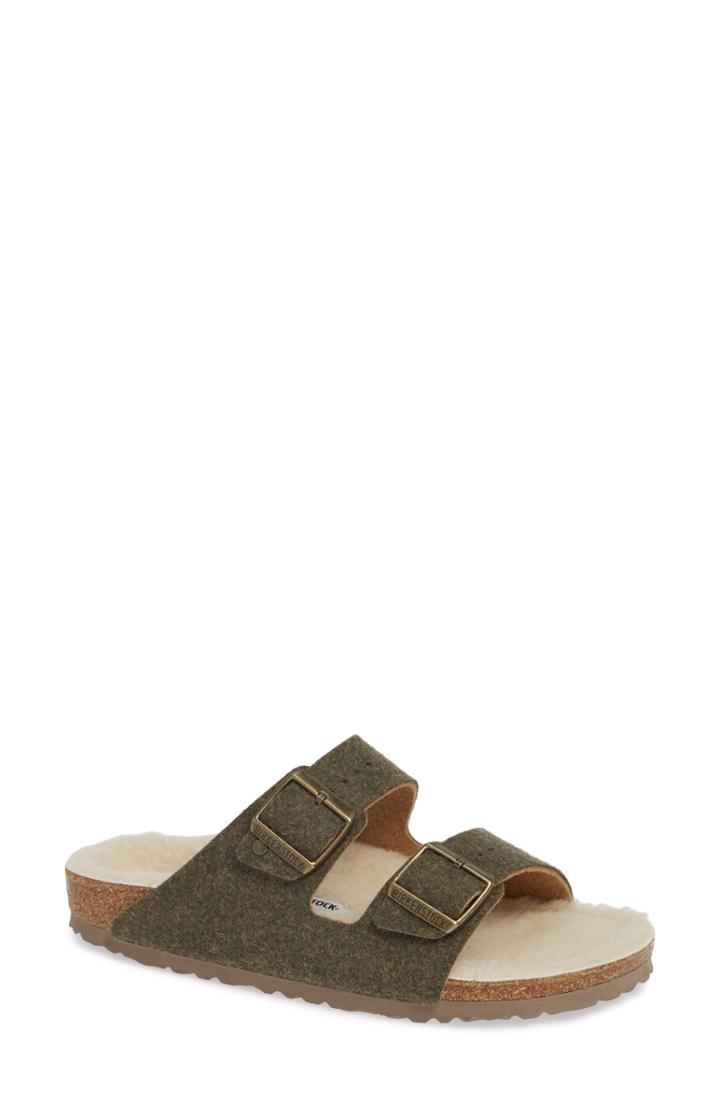 Women's Birkenstock Arizona Happy Slide Sandal -5.5us / 36eu D - Green