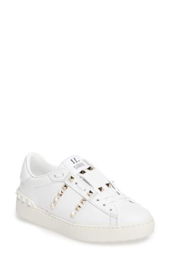 Women's Valentino Garavani 'rockstud' Sneaker .5us / 35.5eu - White