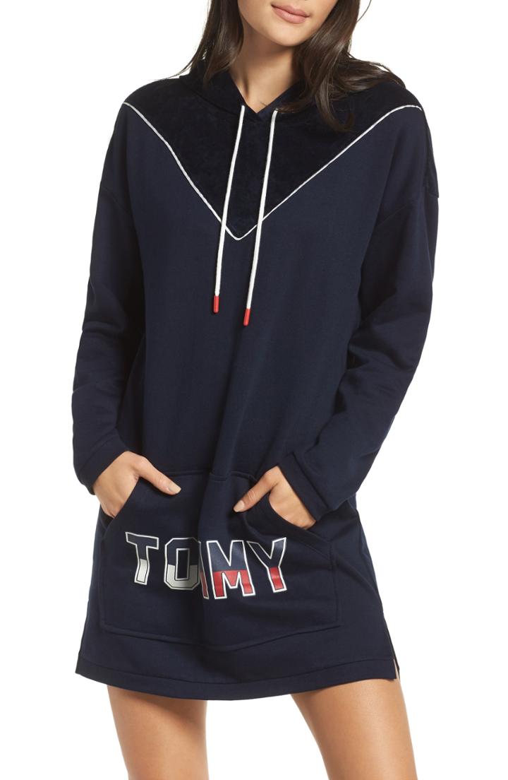 Women's Tommy Hilfiger Oversize Hoodie Sweatshirt - Blue