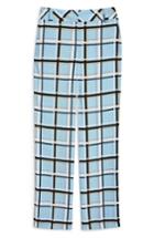 Women's Topshop Check Trousers Us (fits Like 0) - Blue