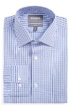 Men's Bonobos Jetsetter Slim Fit Stretch Check Dress Shirt 34 - Blue