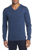Men's Bonobos Merino V-neck Sweater, Size - Blue