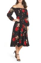 Women's Chelsea28 Off The Shoulder Midi Dress, Size - Black