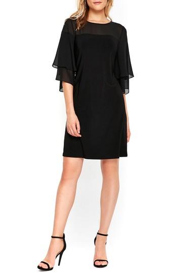 Women's Wallis Flute Sleeve Sheath Dress Us / 8 Uk - Black