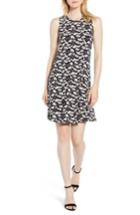Women's Anne Klein Flowerfall Stretch Knit Swing Dress - Black