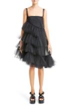 Women's Simone Rocha Turbo Tiered Tulle Dress Us / 6 Uk - Black