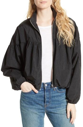Women's Free People Balloon Bomber Jacket - Black