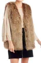 Women's Sole Society Faux Fur Vest, Size - Brown