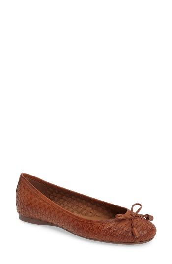 Women's French Sole Vogue Ballet Flat M - Brown