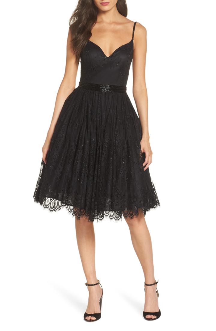 Women's Mac Duggal Sweetheart Neck Lace Party Dress