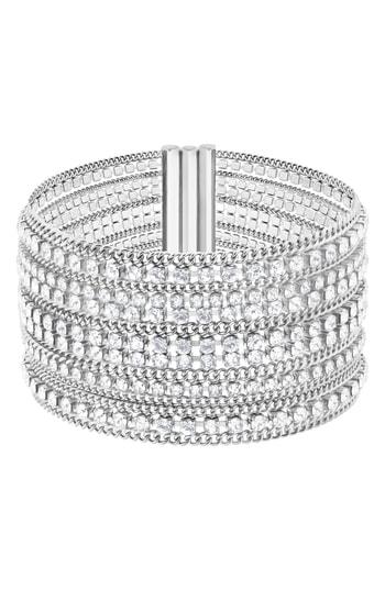 Women's Swarovski Crystal & Chain Cuff Bracelet