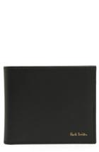Men's Paul Smith Multistripe Calfskin Leather Billfold - Black