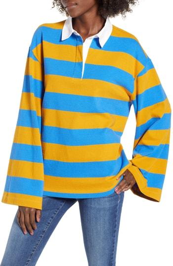 Women's Bp. Rugby Shirt, Size - Orange