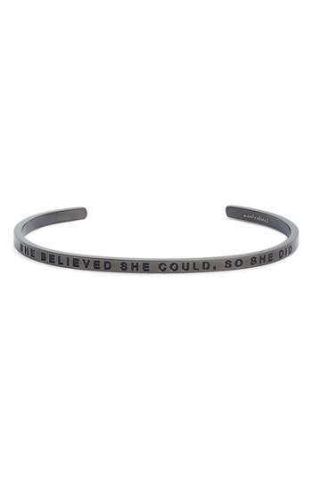 Women's Mantraband She Believed She Could Cuff Bracelet
