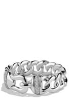 Women's David Yurman 'buckle' Single-row Bracelet With Diamonds