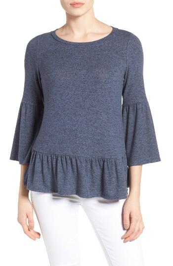 Women's Gibson Cozy Fleece Peplum Top