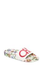 Women's Salvatore Ferragamo Groove Slide Sandal C - White