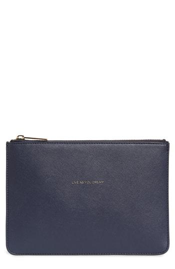 Estella Bartlett Live As You Dream Medium Faux Leather Pouch - Blue