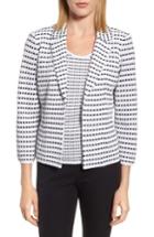 Women's Ming Wang Jacquard Knit Blazer - White