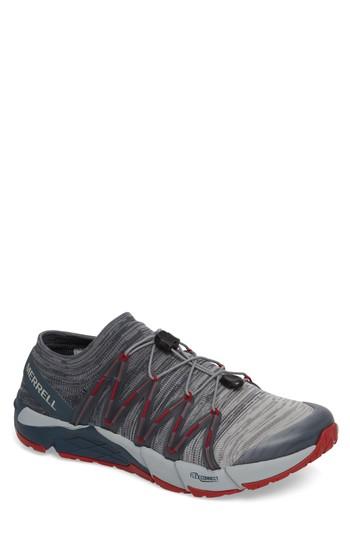 Men's Merrell Bare Access Flex Knit Running Shoe M - Grey