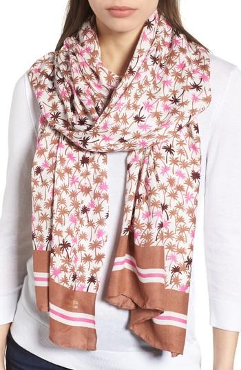 Women's Kate Spade New York Mini Palm Scarf, Size - Pink