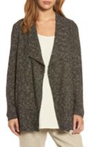 Women's Eileen Fisher Melange Drape Front Cardigan