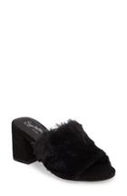Women's Seychelles Nobody Else Faux Fur Slide Sandal .5 M - Black