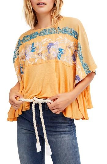 Women's Free People Love Letter Tee - Orange