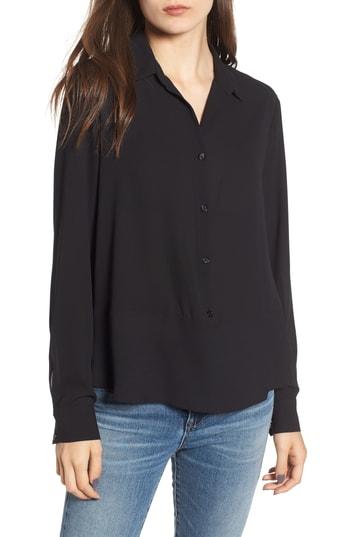 Women's All In Favor Button Up Shirt - Black