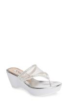 Women's Nina Dalyne Thong Sandal M - White