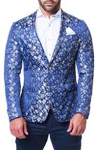 Men's Maceoo Descartes Flower Blazer (m) - Grey