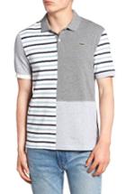 Men's Lacoste L!ve Stripe Colorblock Pique Polo