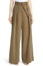 Women's Ulla Johnson Rhodes Paperbag Waist Pants - Green