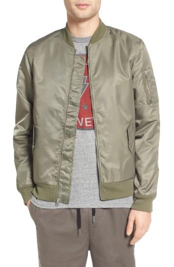 Men's The Rail Nylon Bomber, Size - Green