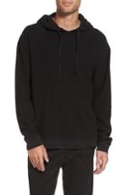 Men's Vince Waffle Knit Pullover Hoodie, Size - Black