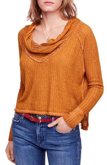 Women's Free People Wildcat Thermal Top - Orange