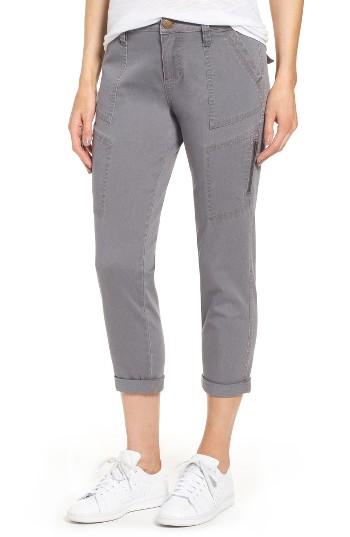 Women's Jag Jeans Gable Stretch Twill Utility Pants - Grey
