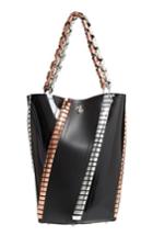 Proenza Schouler Medium Hex Metallic Whipstitch Leather Bucket Bag -