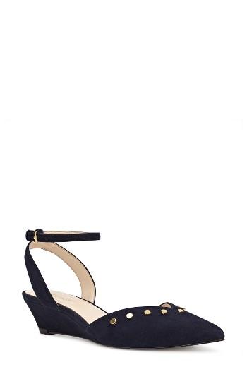 Women's Nine West Ereena Wedge Pump .5 M - Blue
