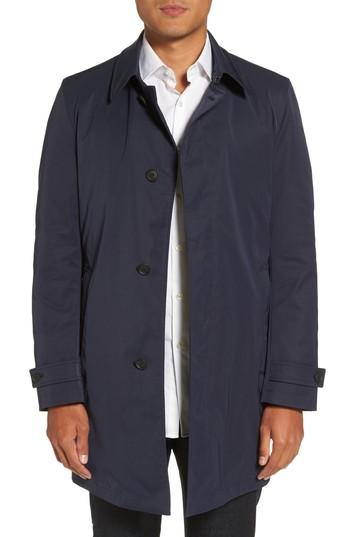 Men's Boss Don Classic Fit Topcoat R - Blue