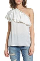 Women's Hinge One-shoulder Ruffle Top, Size - Ivory