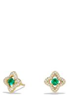 Women's David Yurman 'venetian Quatrefoil' Earrings With Precious Stones And Diamonds In 18k Gold
