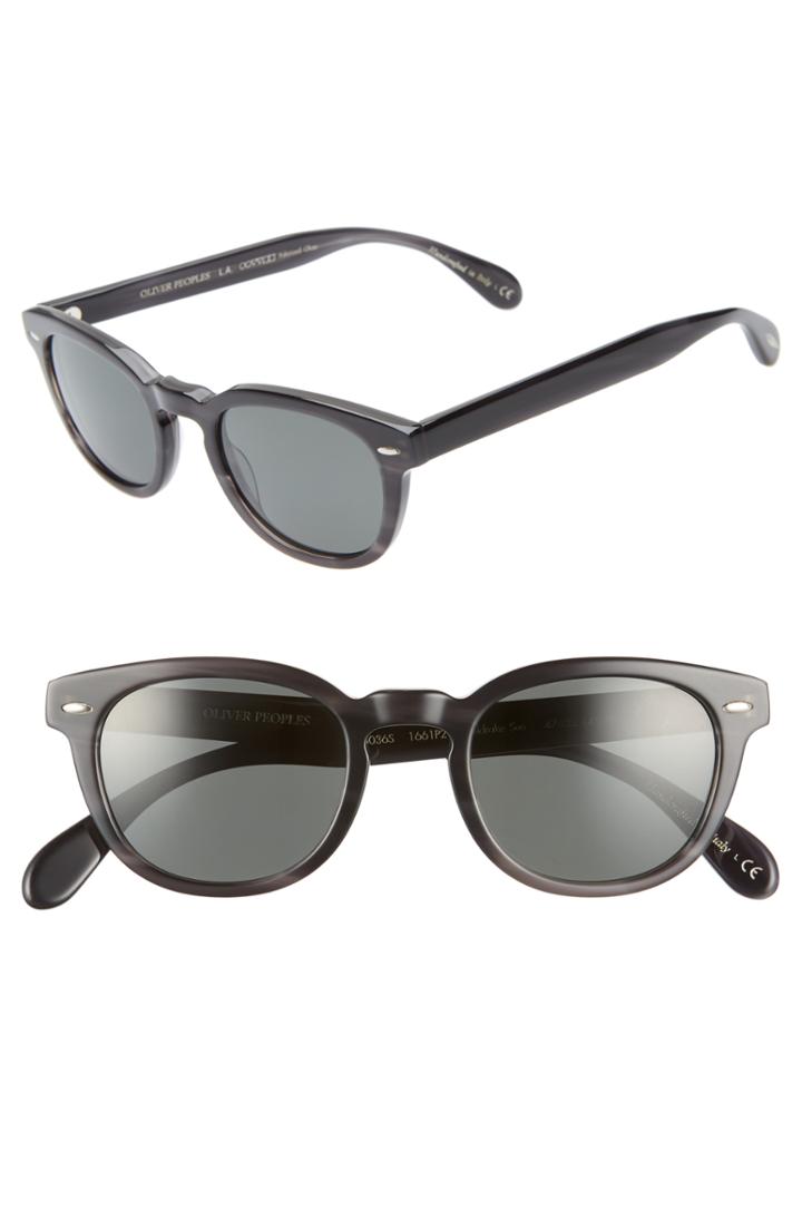 Men's Oliver Peoples Sheldrake 47mm Polarized Sunglasses - Charcoal Tortoise