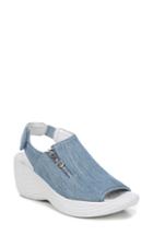 Women's Bzees Zipline Wedge Sandal M - Blue