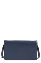 Women's Marc Jacobs 'recruit' Pebbled Leather Crossbody Wallet - Blue